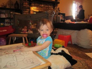 Ella Coloring and Sitting